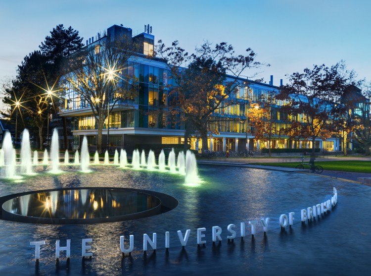 UBC Sauder fountain exterior