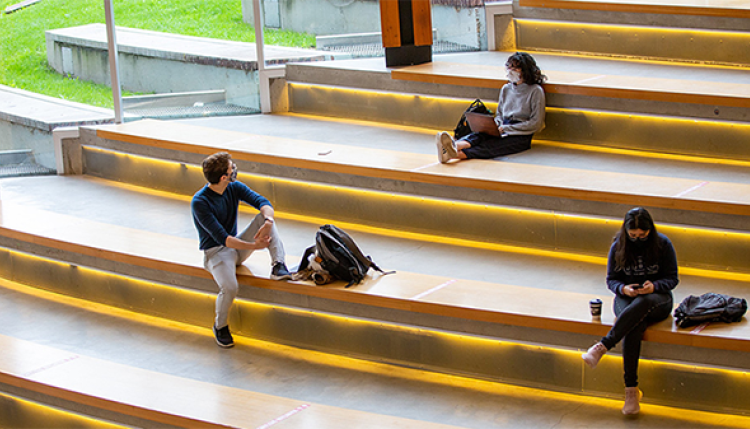 Students in the UBC AMS Nest. Photo: Jamil Rhajiak / UBC Brand & Marketing